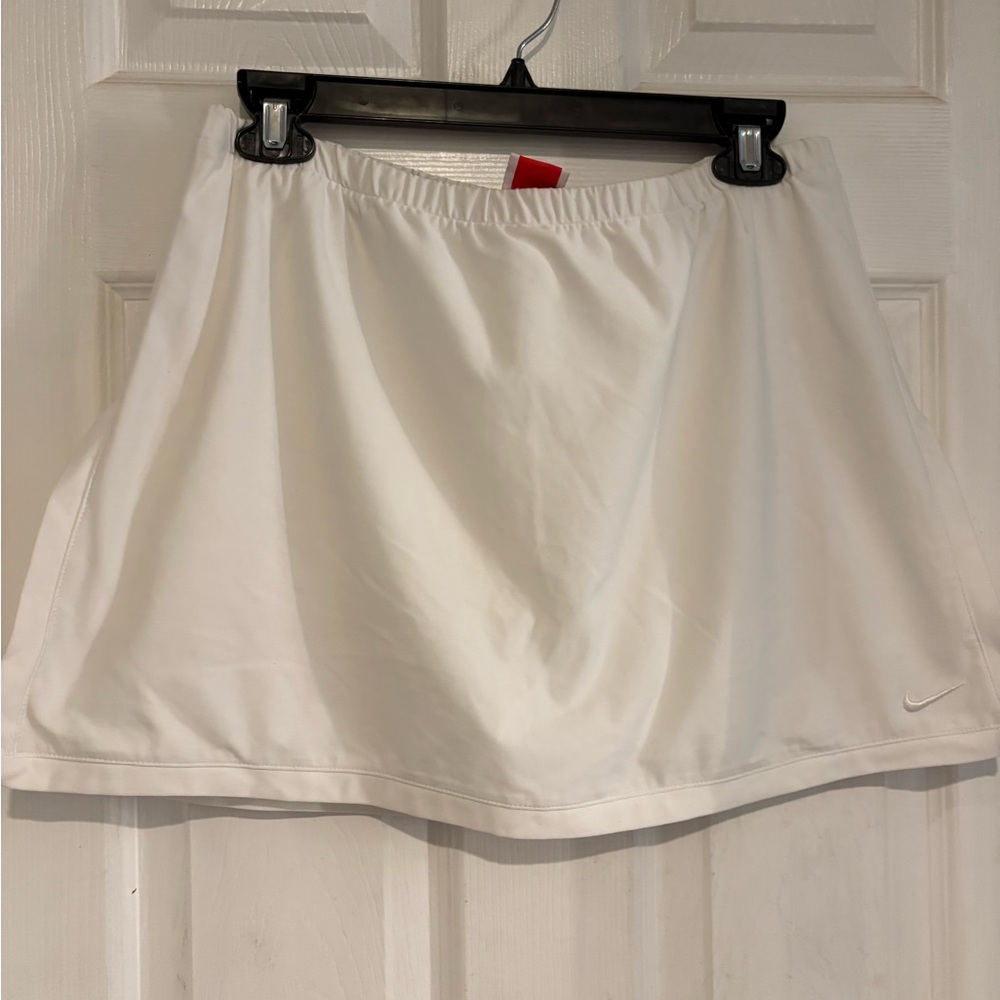 Nike Team White Athletic Skirt with shorts under